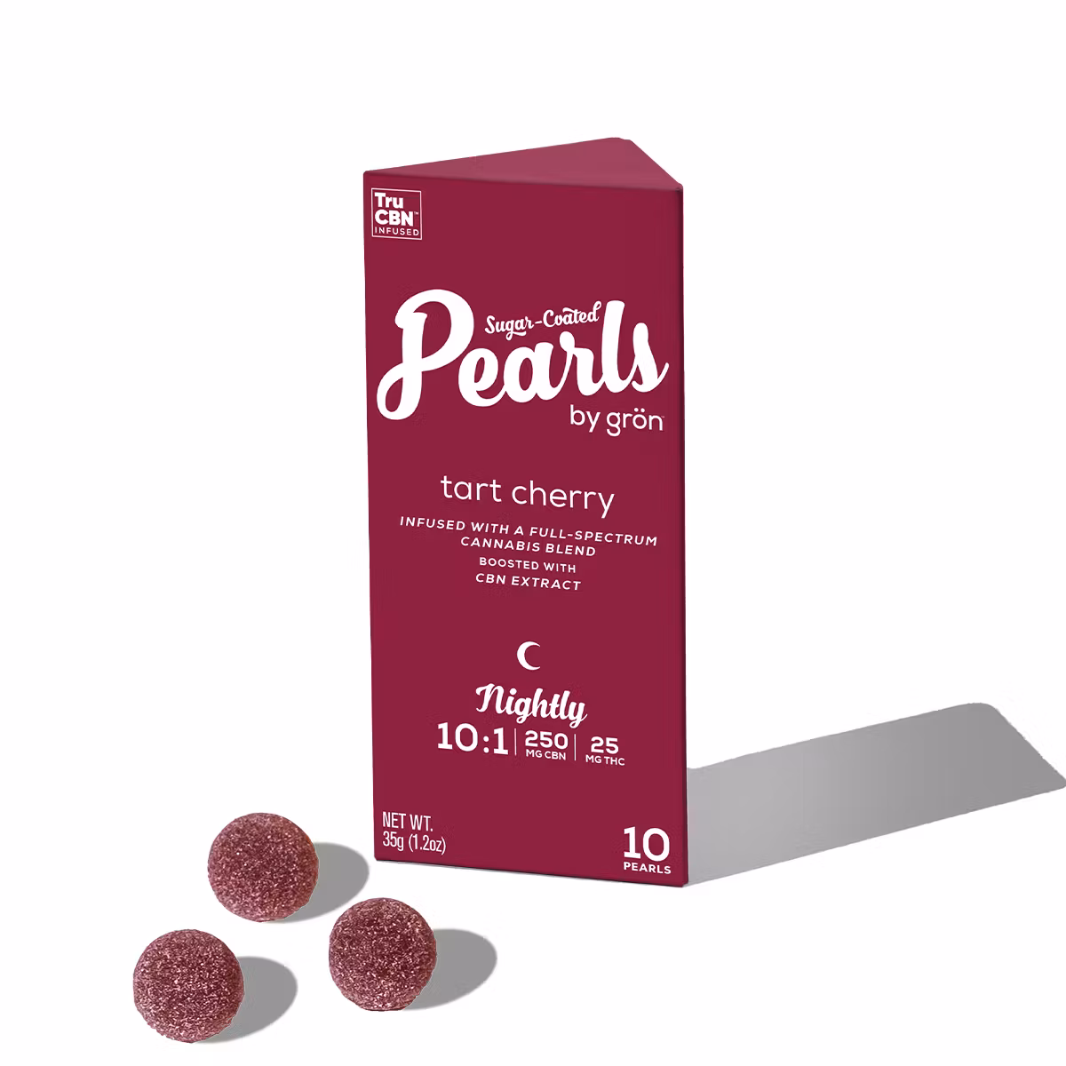 Photograph of product: GRON | 10:1 Tart Cherry | Edibles | Pearls | 10pk x 2.5mg