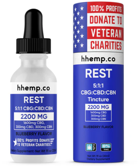 Photograph of product: HHemp.co Tincture Rest 2200mg CBG:CBD:CBN