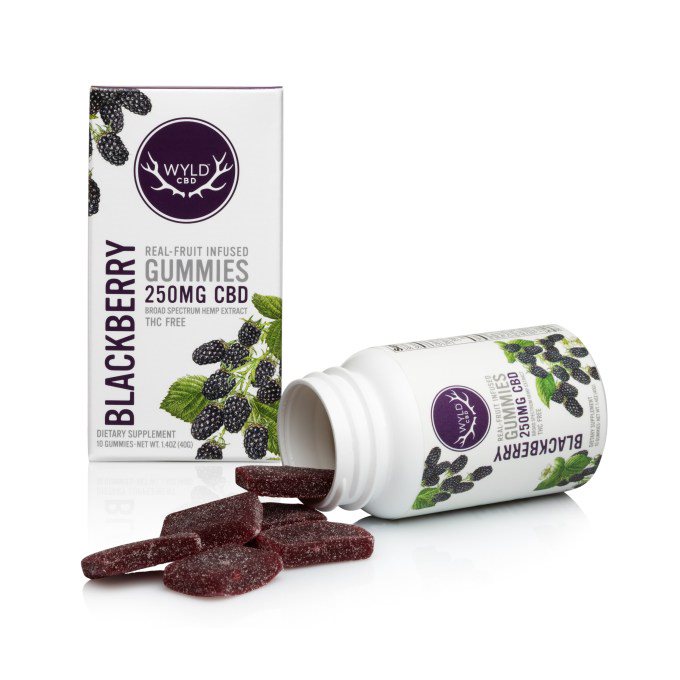Photograph of product: Hemp Gummies | Blackberry | 10 Pieces x 25mg