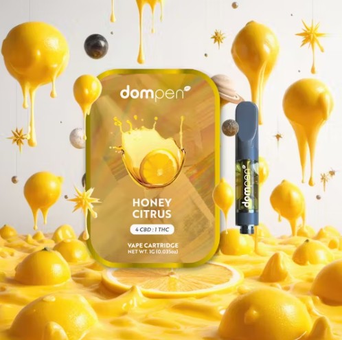 Photograph of product: HONEY CITRUS 4:1 CBD:TH-oui CARTRIDGE - 1 G