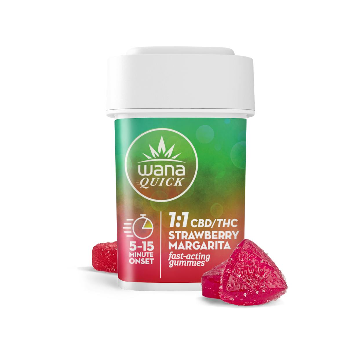 Photograph of product: Quick | Strawberry Margarita | Gummies | 100mg 10pk | Hybrid