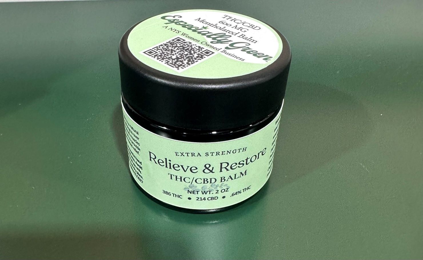 Photograph of product: Especially Green | Relieve & Restore Balm | TH-oui CBD 600MG