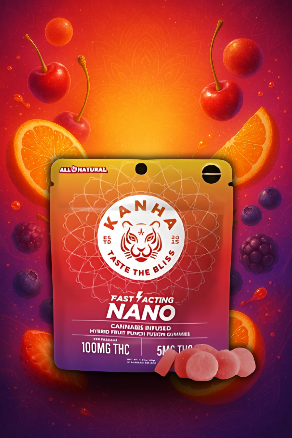 Photograph of product: Fast Acting | Fruit Punch Fusion | 100mg