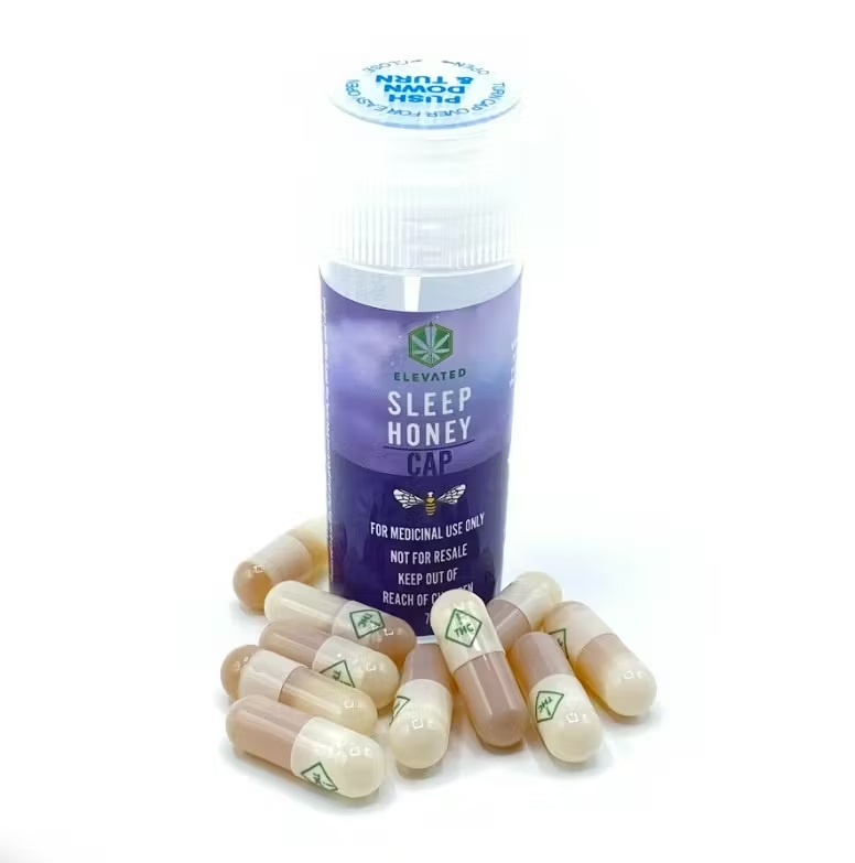 Photograph of product: Honey Sleep Capsules | 100mg | Elevated