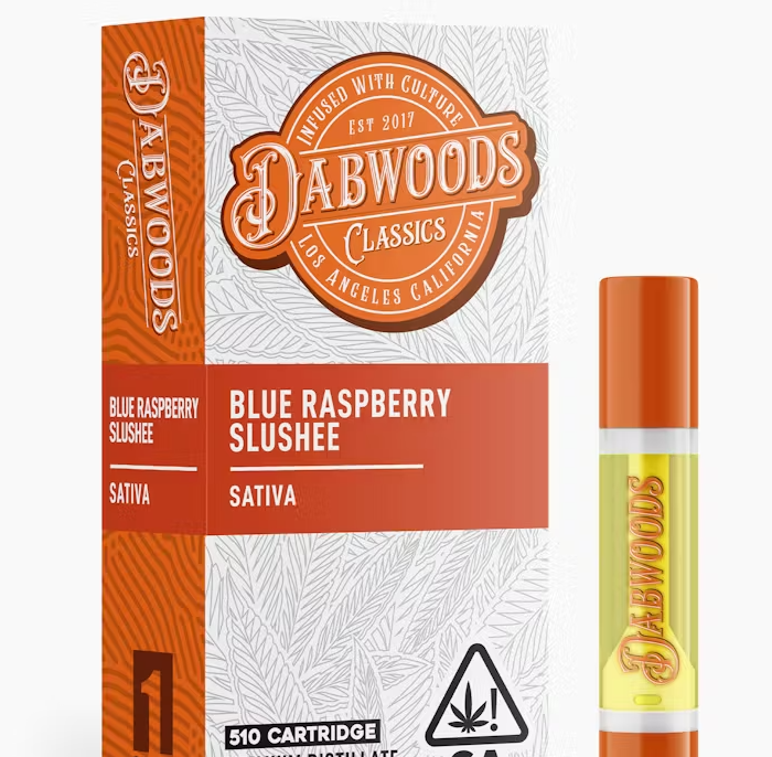 Photograph of product: Dabwoods Blue Raspberry Slushee Oui'd Cartridge 1g