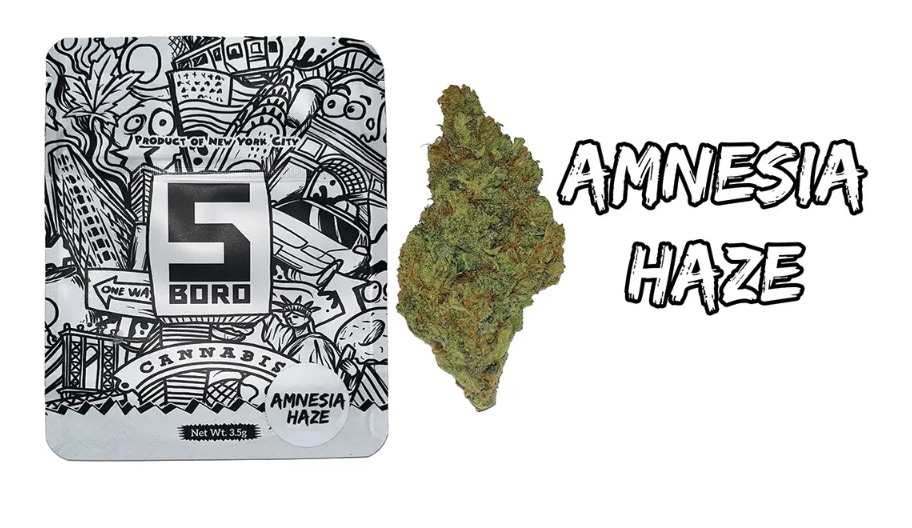 Photograph of product: 5Boro | Amnesia Haze | Dime Bag Flower - .7g