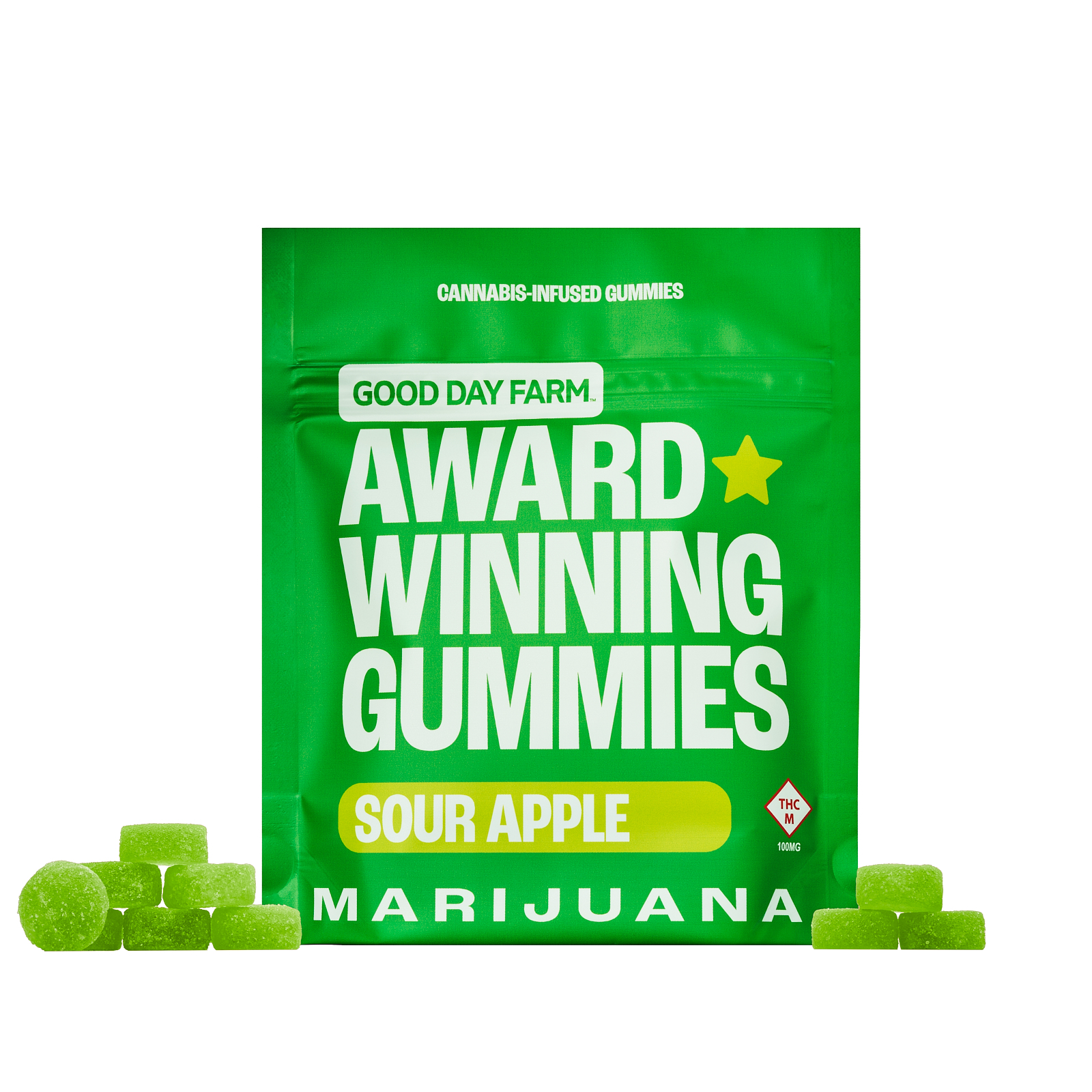 Photograph of product: Sour Apple Gummies 10pk