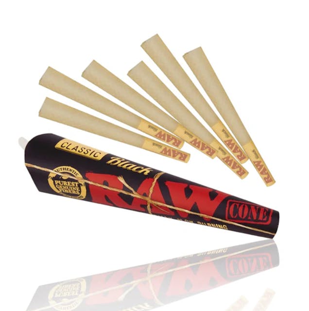 Photograph of product: Raw Cones (Black) | 6 Pack - 