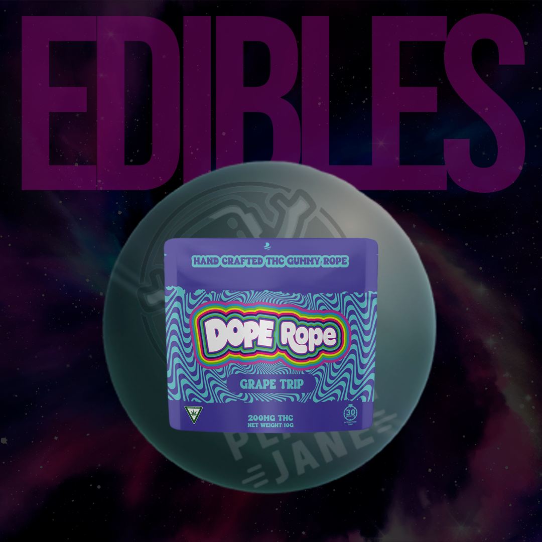 Photograph of product: Dope Rope - 200mg Gummy Rope - Grape Trip
