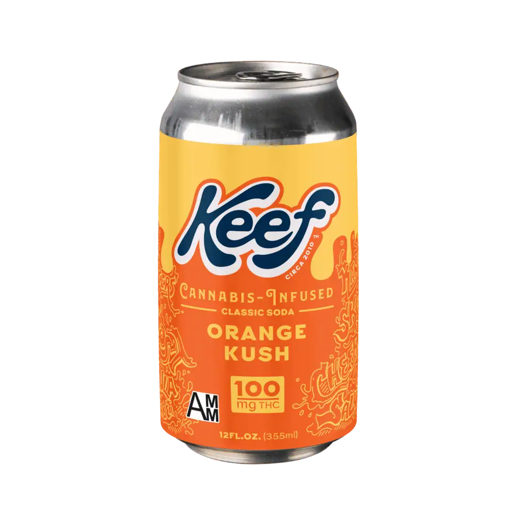 Photograph of product: 100mg Orange Kush (Hybrid) Keef Xtreme Soda $11