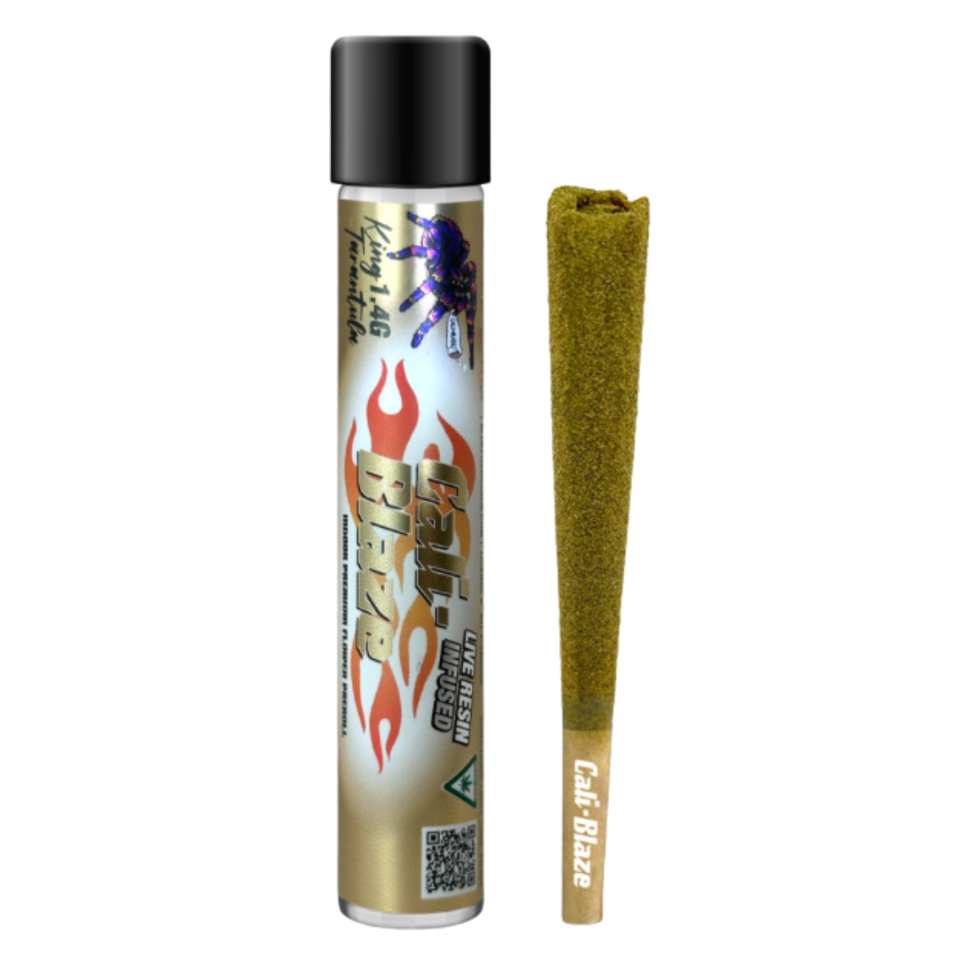 Photograph of product: Cali-Blaze - Da Funk x White Truffle King Tarantula LR Infused Pre-Roll