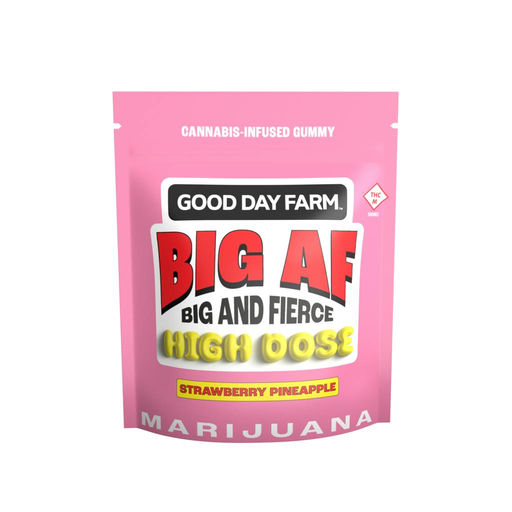 Photograph of product: GOOD DAY FARM - BIG AF STRAWBERY PINEAPPLE HIGH DOSE SINGLE 500MG HYBRID
