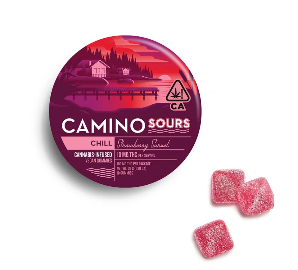 Photograph of product: Strawberry Sunset | 100mg Gummies (10pk) (Vegan)