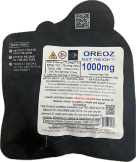 Photograph of product: Eureka | Live Resin | Oreoz | Reload Pod | 1g