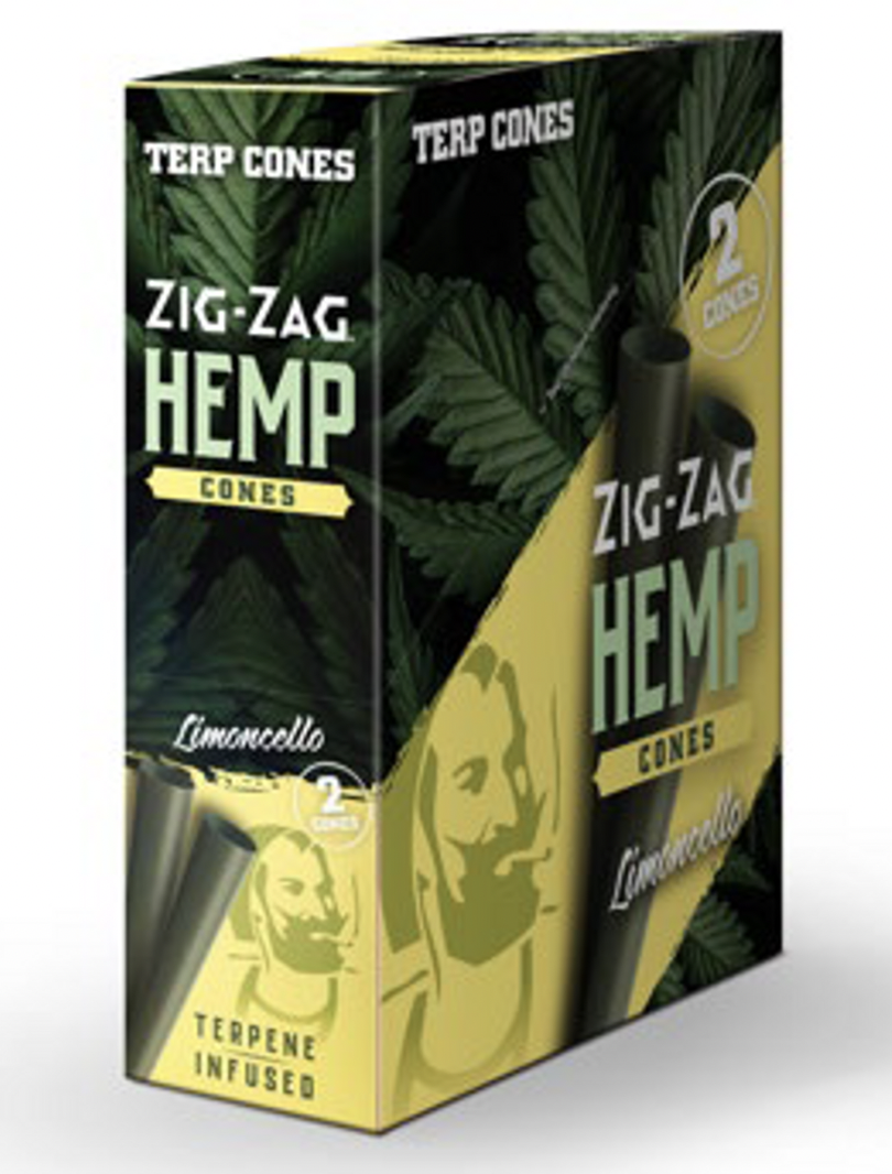 Photograph of product: ZIG-ZAG TERPENE INFUSED HEMP CONES LIMONCELLO