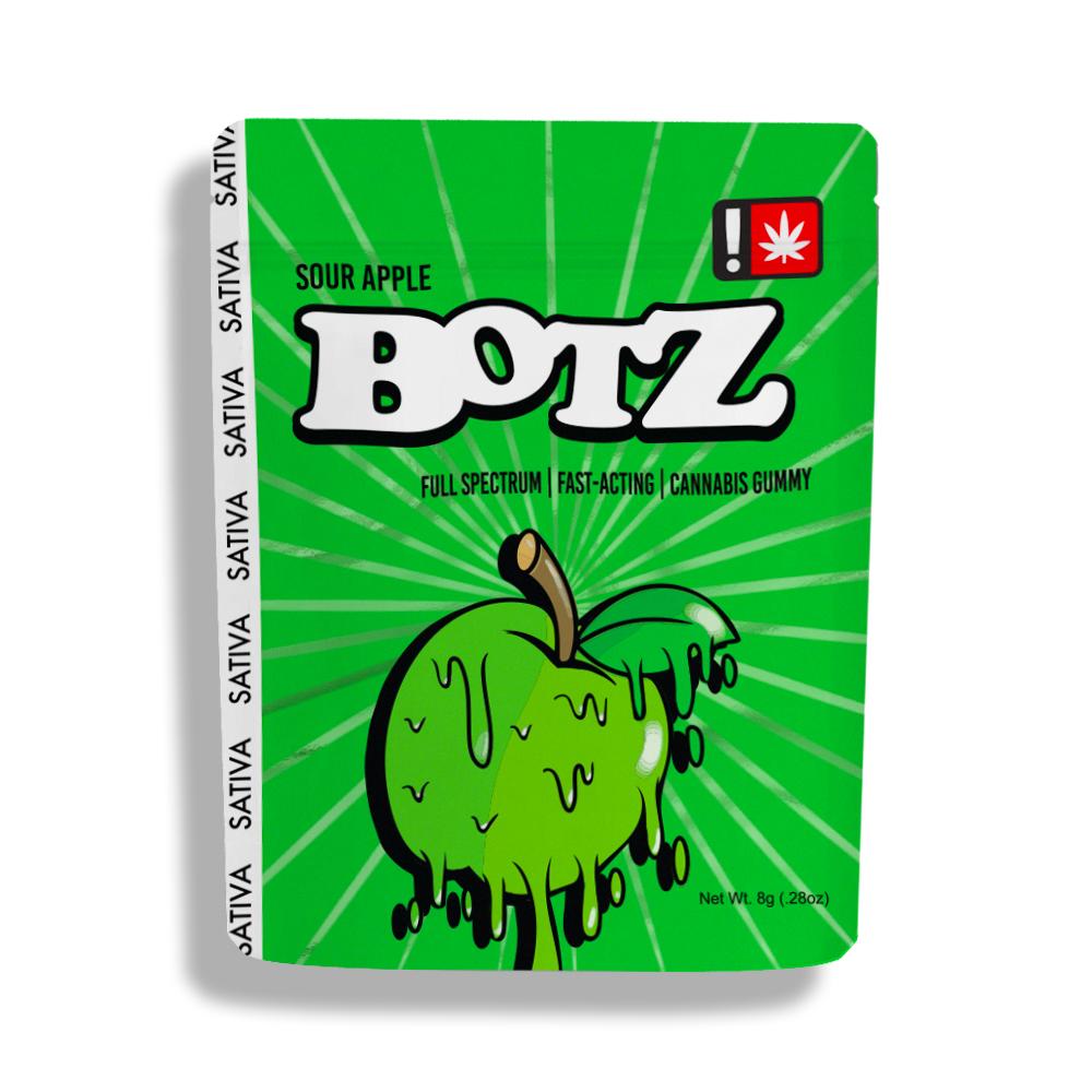Photograph of product: Botz Sour Apple Oui'd Single Gummy 100mg