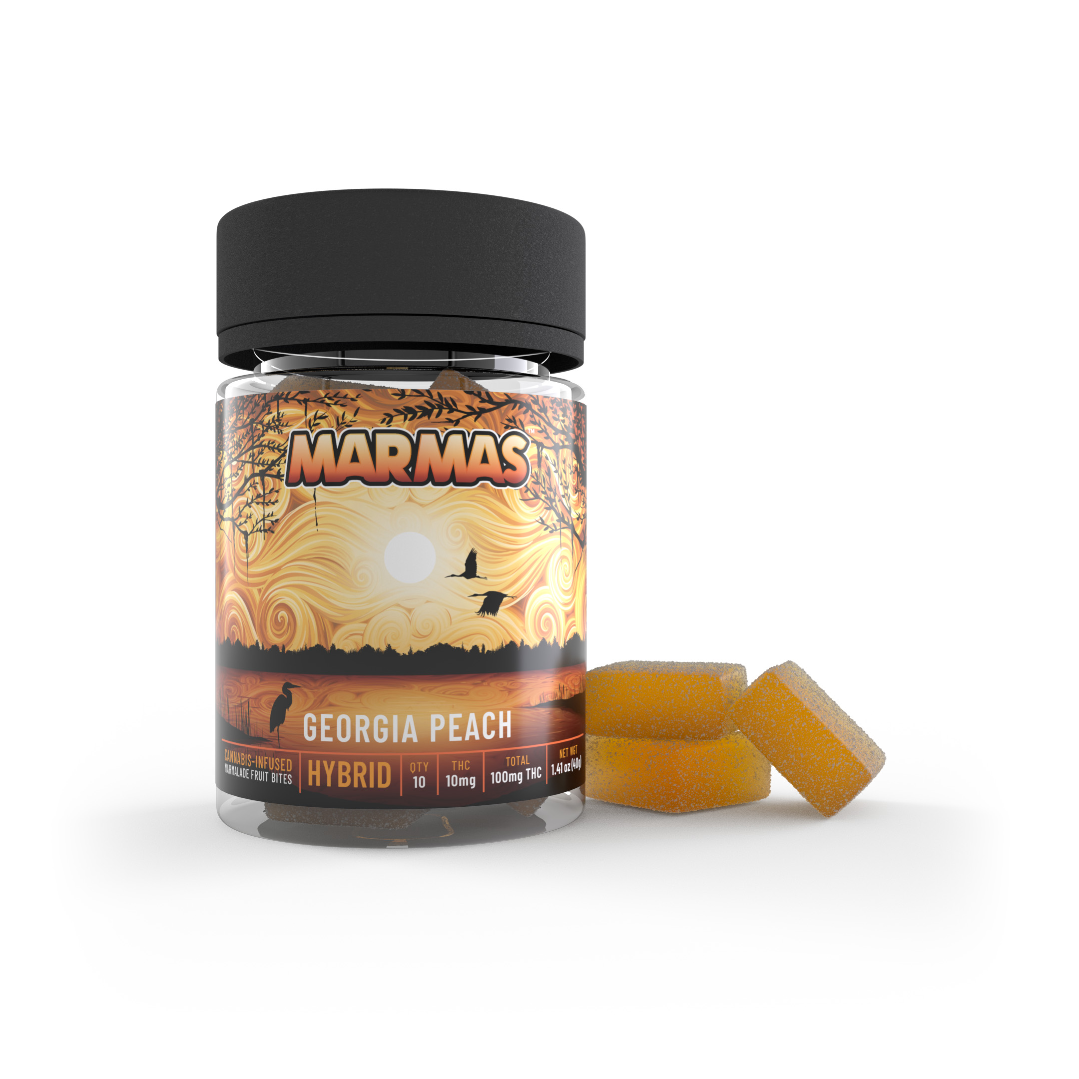 Photograph of product: Georgia Peach Gummies 10pk | 100mg
