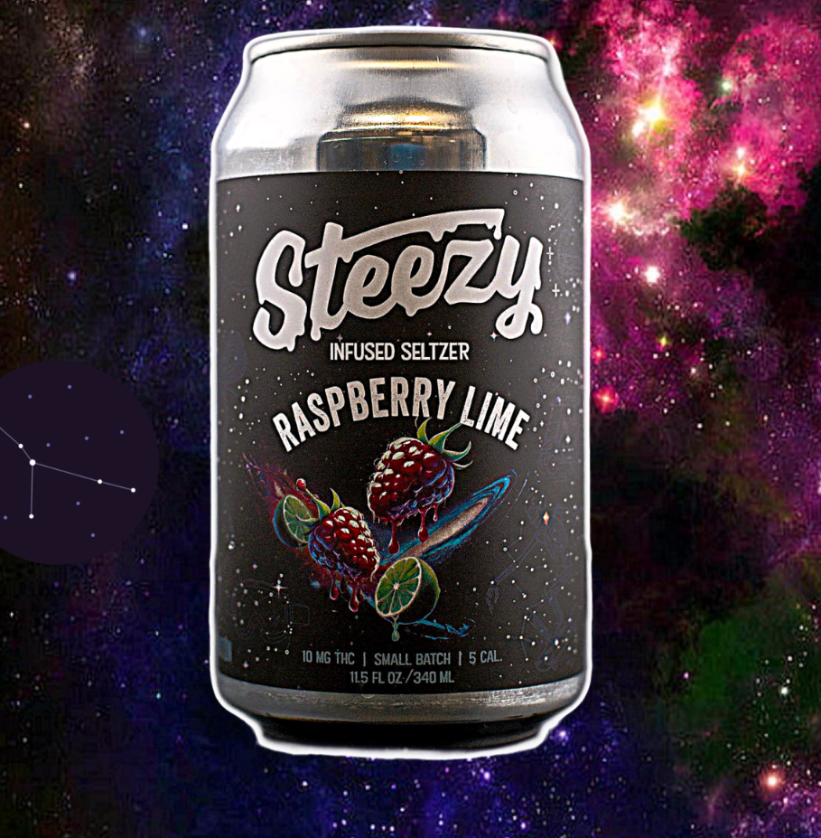 Photograph of product: Clean Oui'd | Steezy | 10mg TH-oui | Raspberry Lime Seltzer