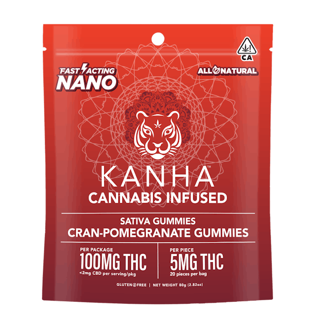 Photograph of product: Cranberry Pomegranate Punch Nano Gummies 100mg - 