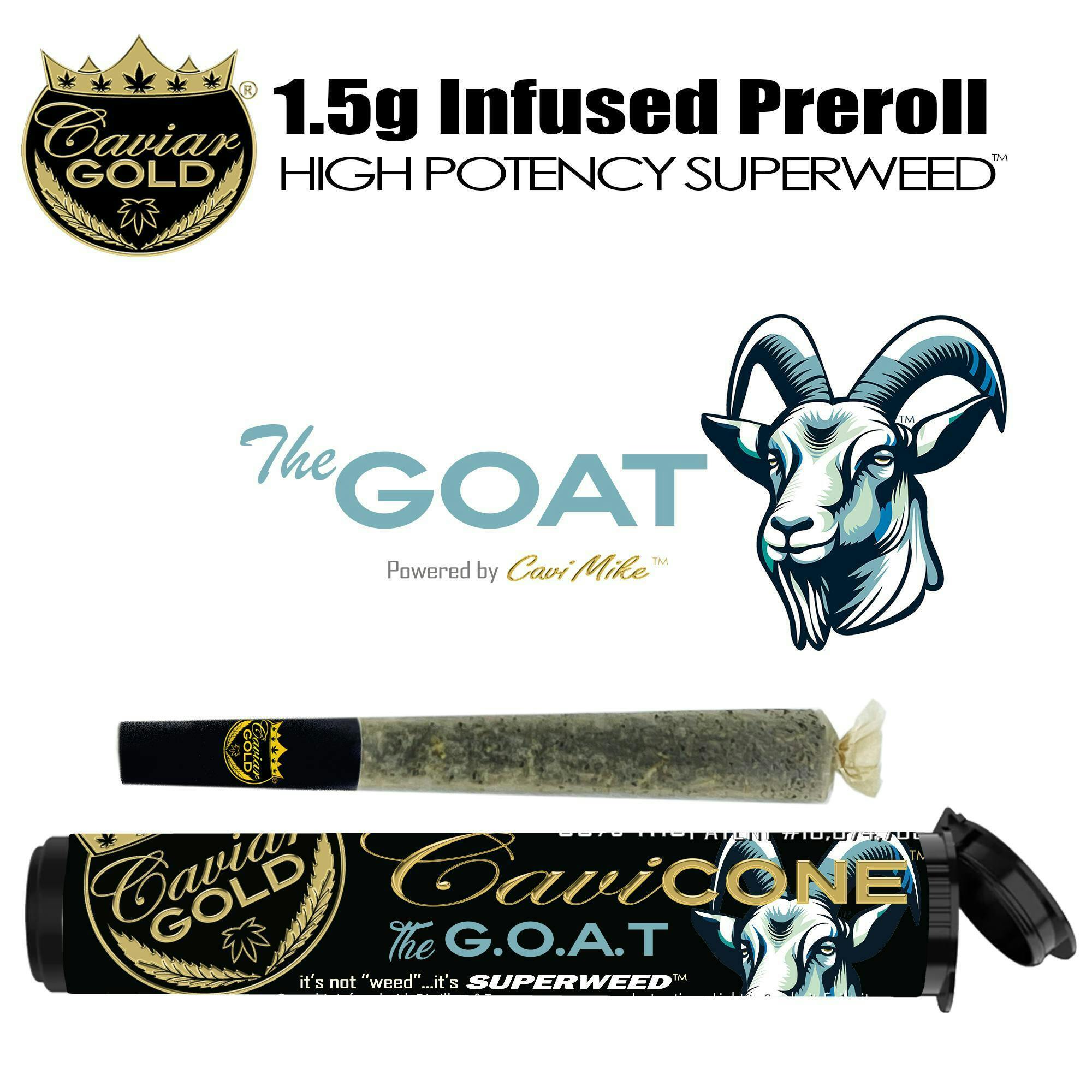 Photograph of product: THE G.O.A.T. | 1g Infused Pre-roll