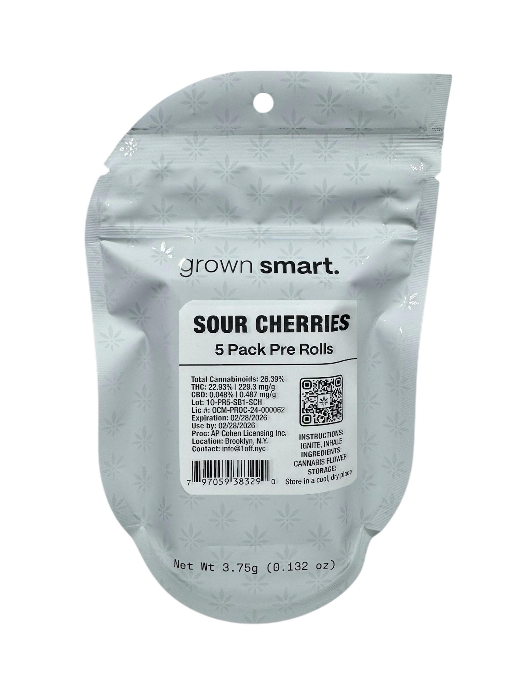 Photograph of product: SmartBud | Sour Cherries | 5pk Pre-Rolls