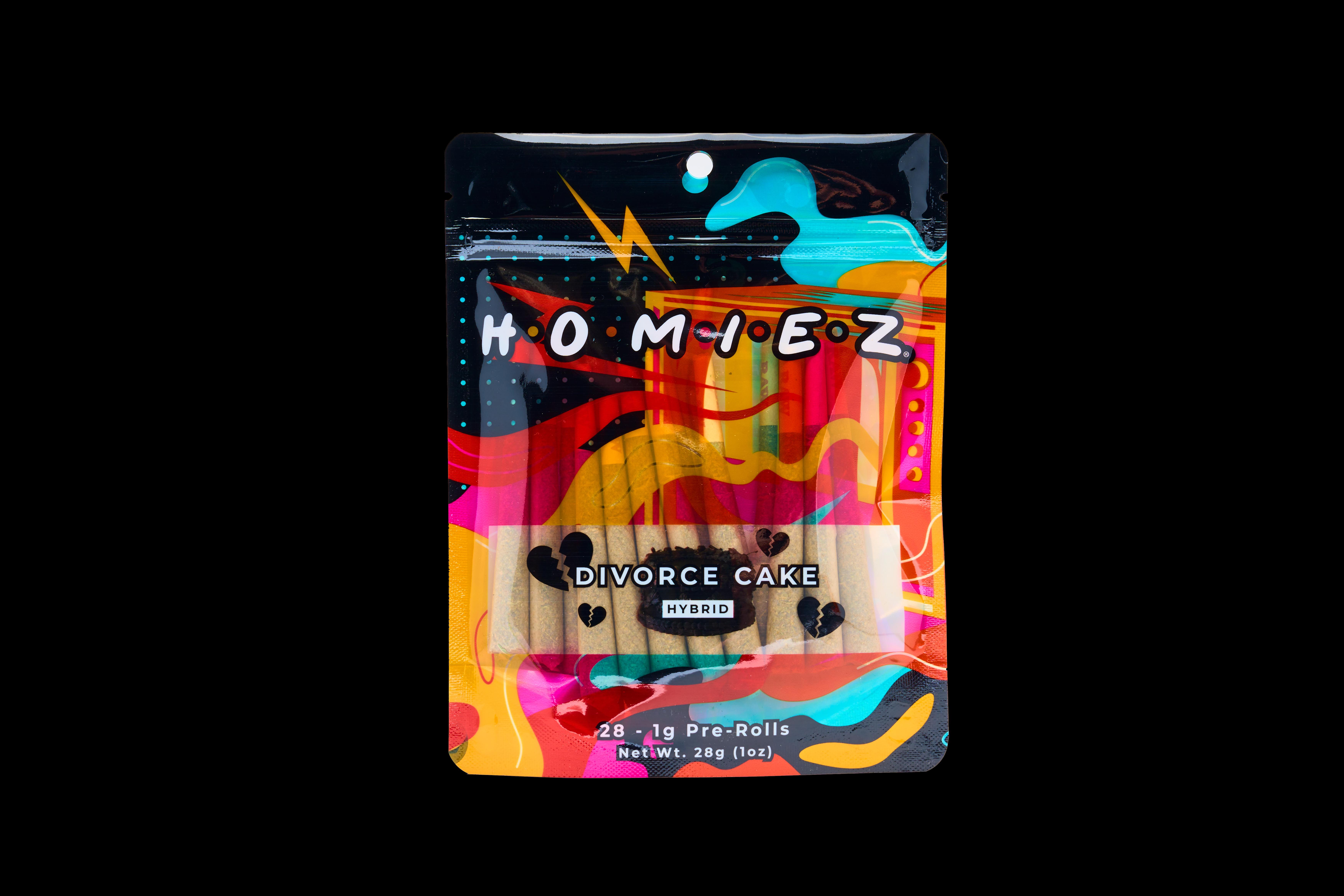 Photograph of product: Homiez - Divorce Cake 28PK 1G Pre-Roll