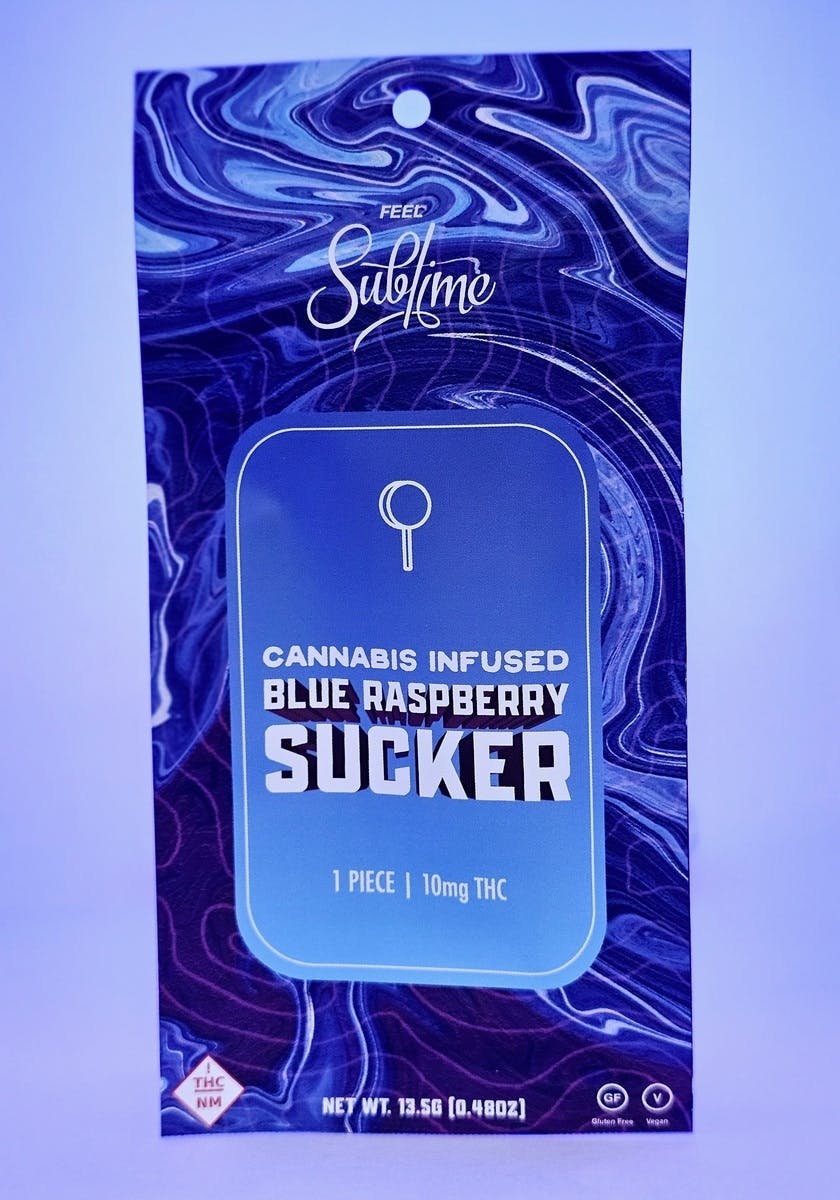 Photograph of product: MVE - Sublime Blue Raspberry Sucker (1pc/10mg)