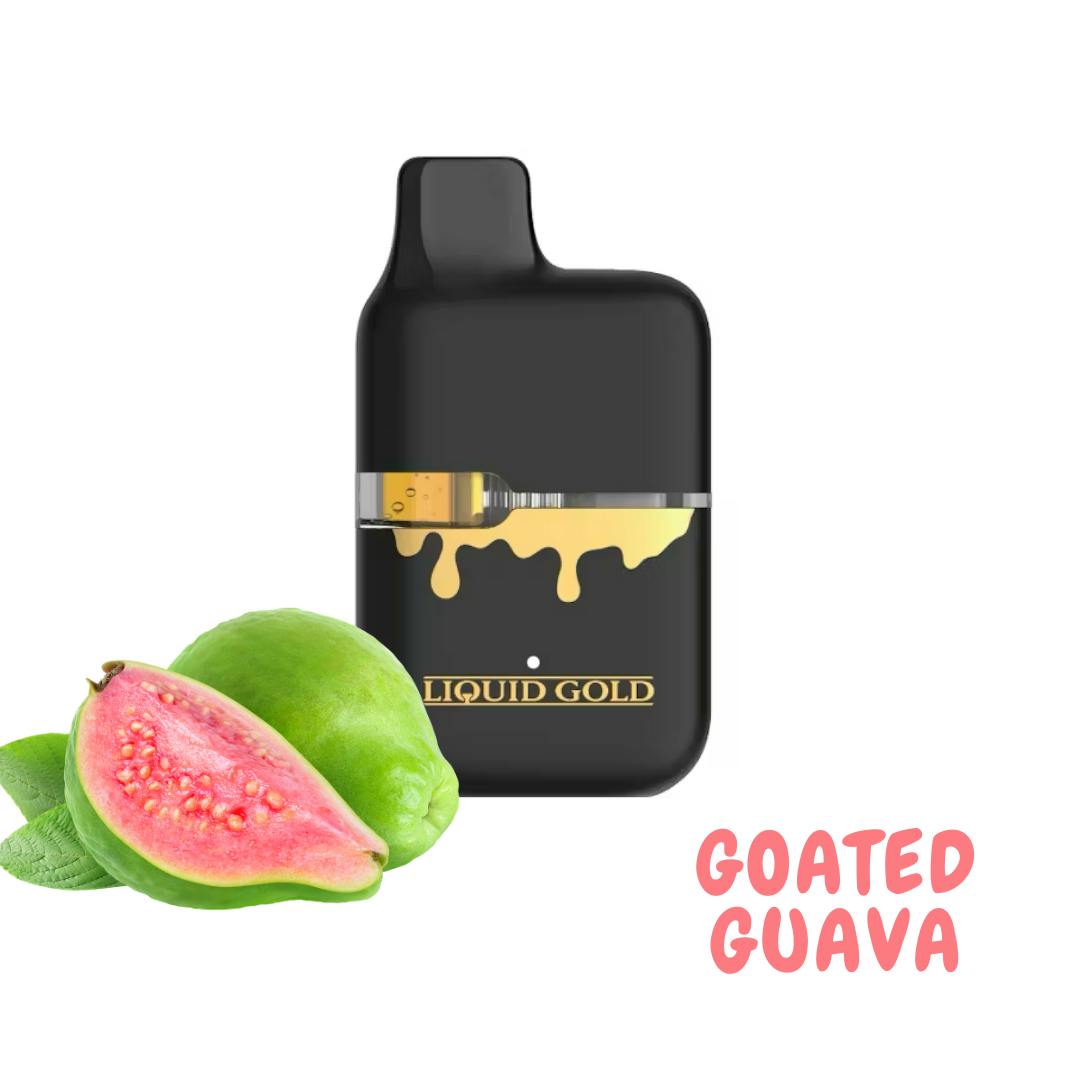 Photograph of product: Green Gold Goated Guava Live Resin/Distillate Blend 1g Disposable
