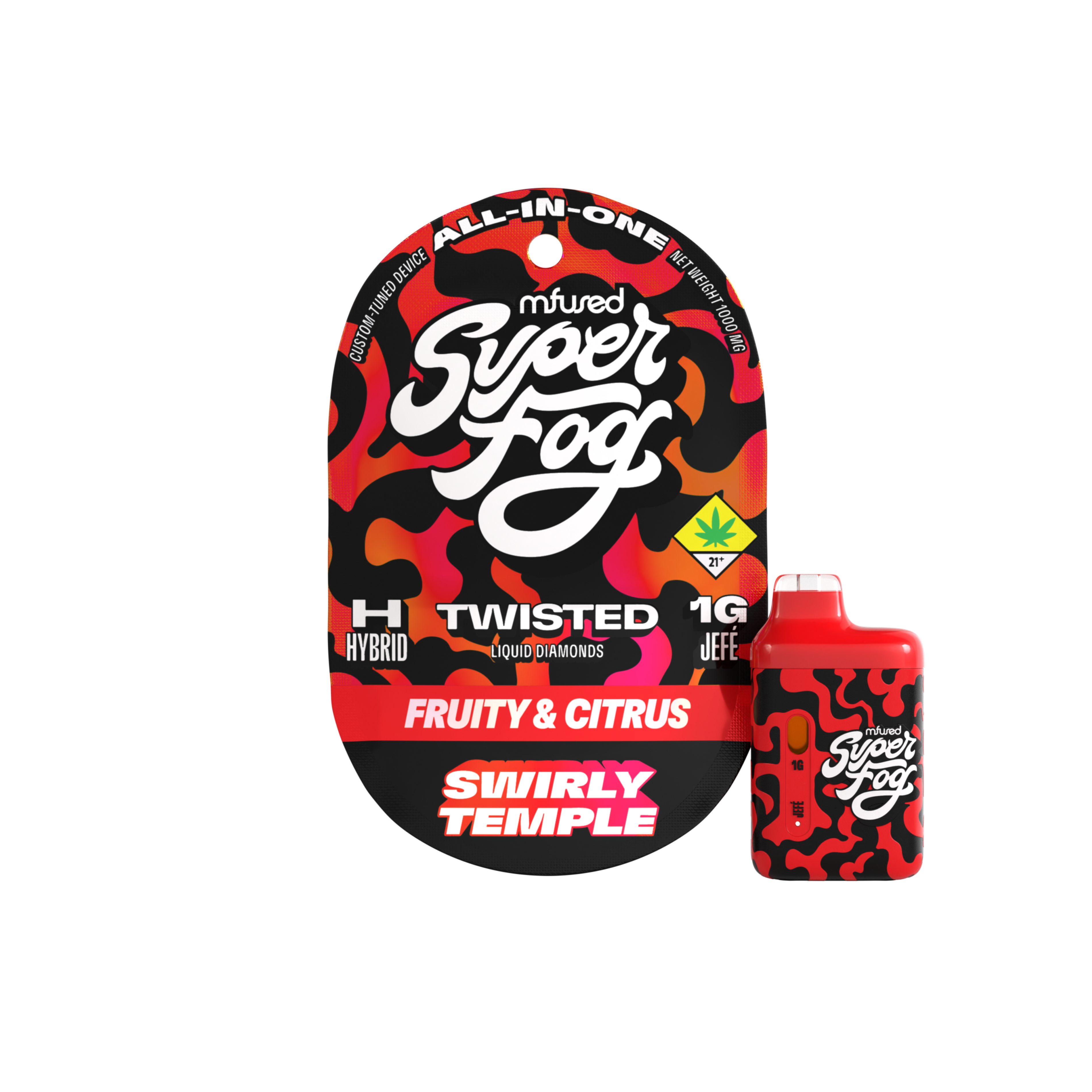Photograph of product: TWISTED Liquid Diamonds 1g Jef - Swirly Temple (DOH)