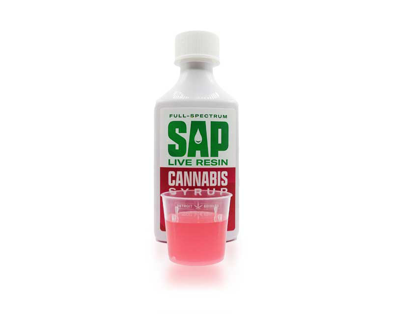 Photograph of product: Detroit Edibles 200mg SAP Syrup Strawberry