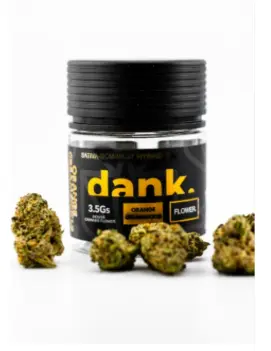 Photograph of product: Dank | Orange Trainwreck | Oui'd | Jar | 3.5g