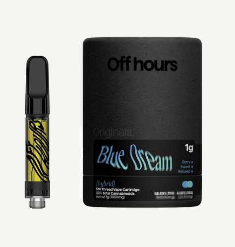 Photograph of Product: Blue Dream Vape Cartridge | Hybrid | Off Hours