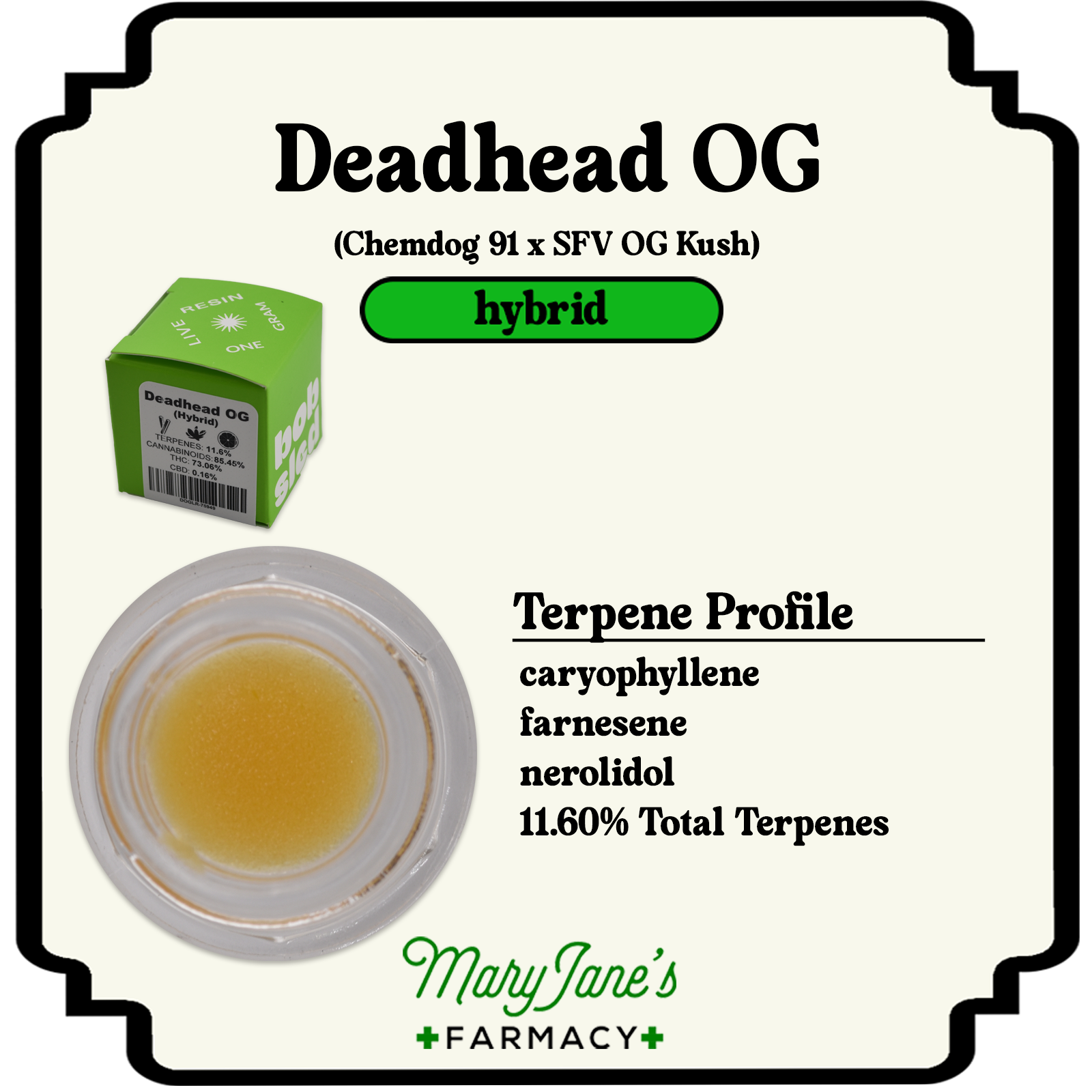 Photograph of product: Deadhead OG Live Resin Extract | 1g