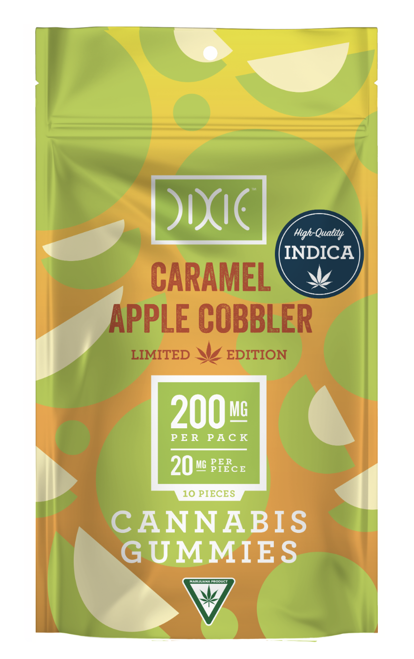 Photograph of product: Dixie Caramel Apple Cobbler Oui'd Gummies 200mg