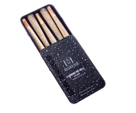 Photograph of product: Banana Bread .5g Pre-Roll Pack (5ct)