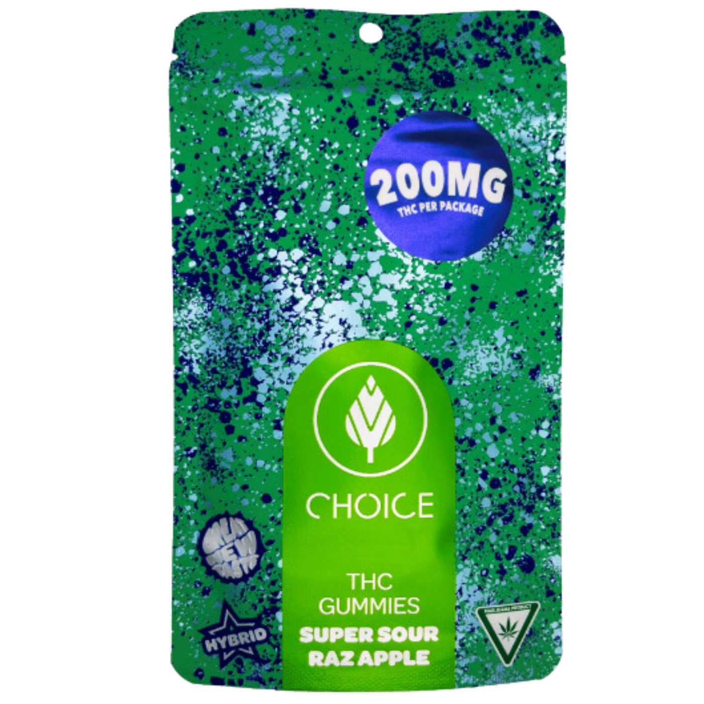 Photograph of product: Choice - Super Sour Raz Apple 200mg