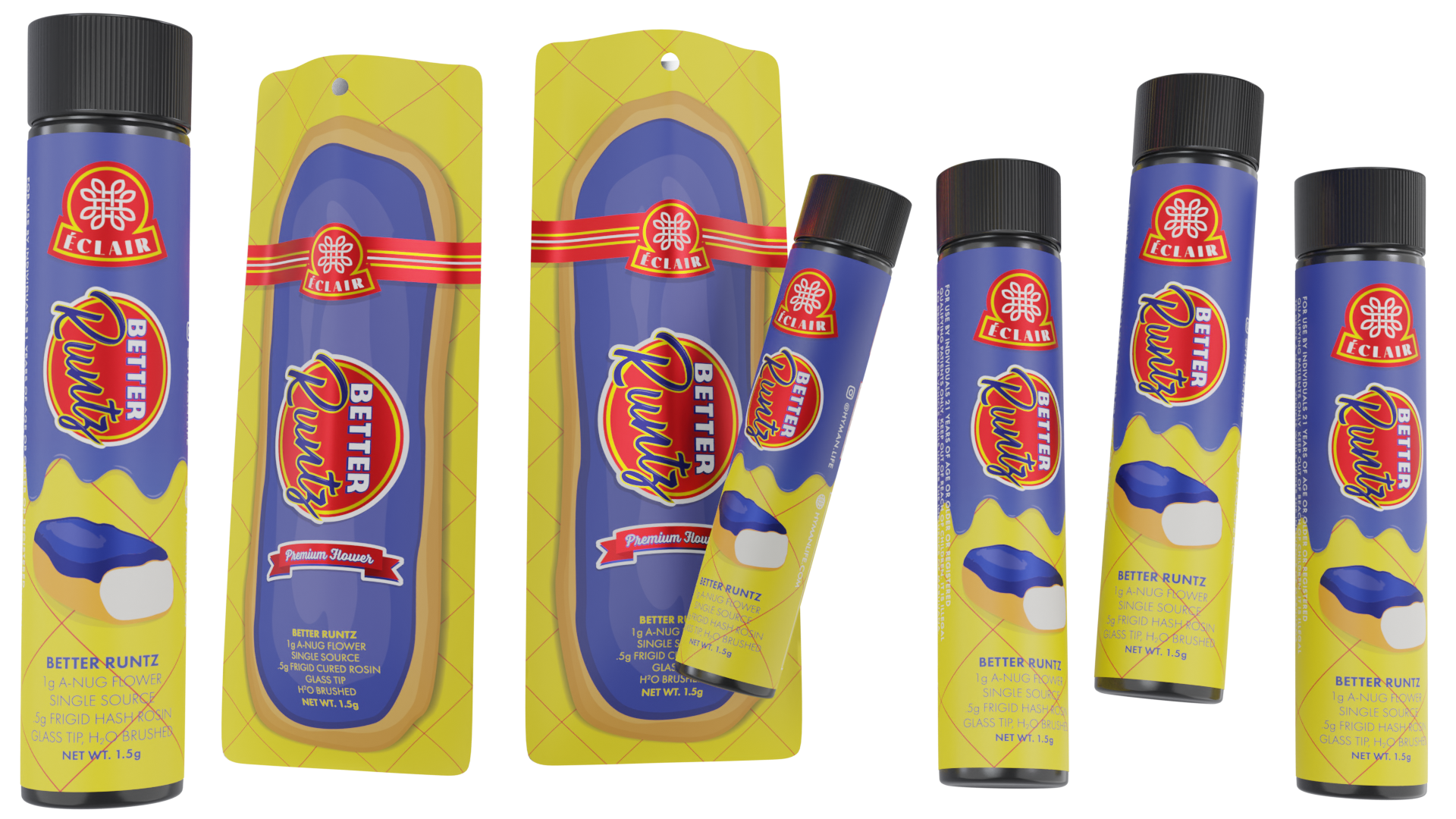Photograph of product: Hyman Eclair - au chocolat Infused Pre-roll 1.5g - Big League Runtz