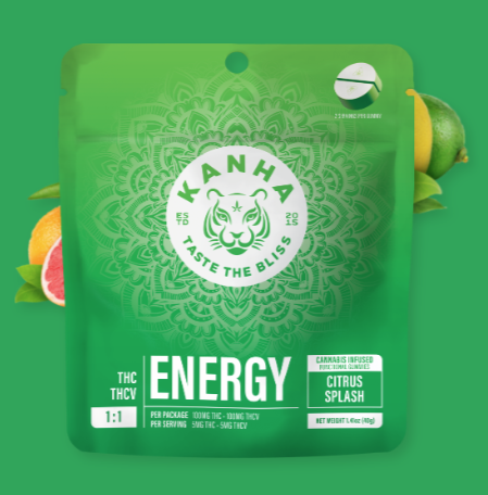 Photograph of product: Energy | Citrus Splash | 1:1 THC:THCV | 100mg