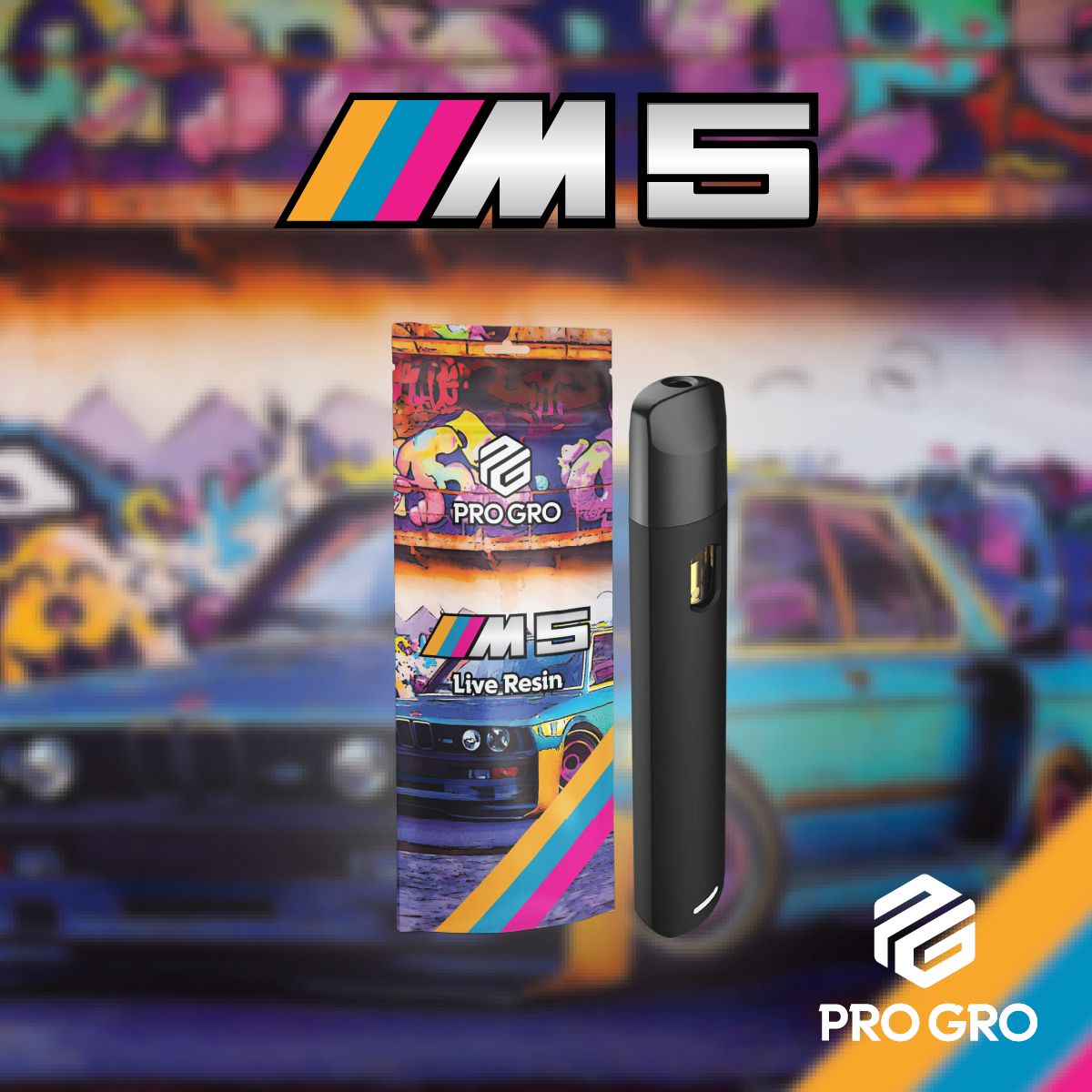 Photograph of product: M5 Live Resin Disposable Cartridge | Pro Gro | 1g (2/$60)