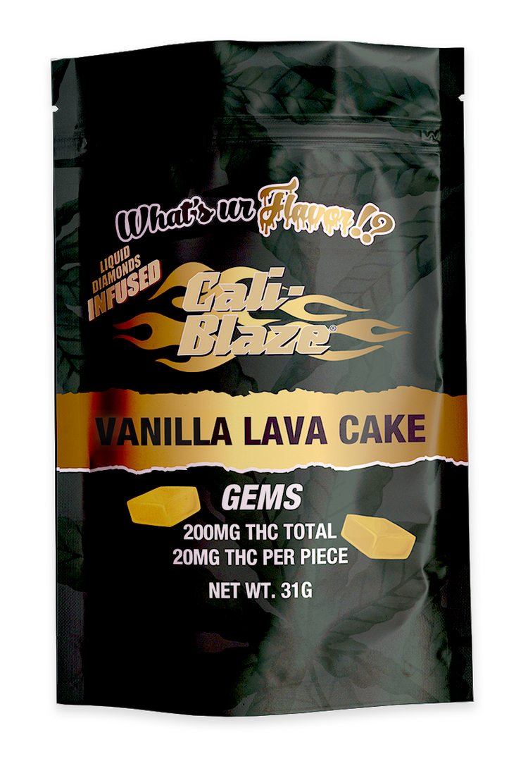 Photograph of product: Cali Blaze | Vanilla Lava Cake | 200mg Gummies