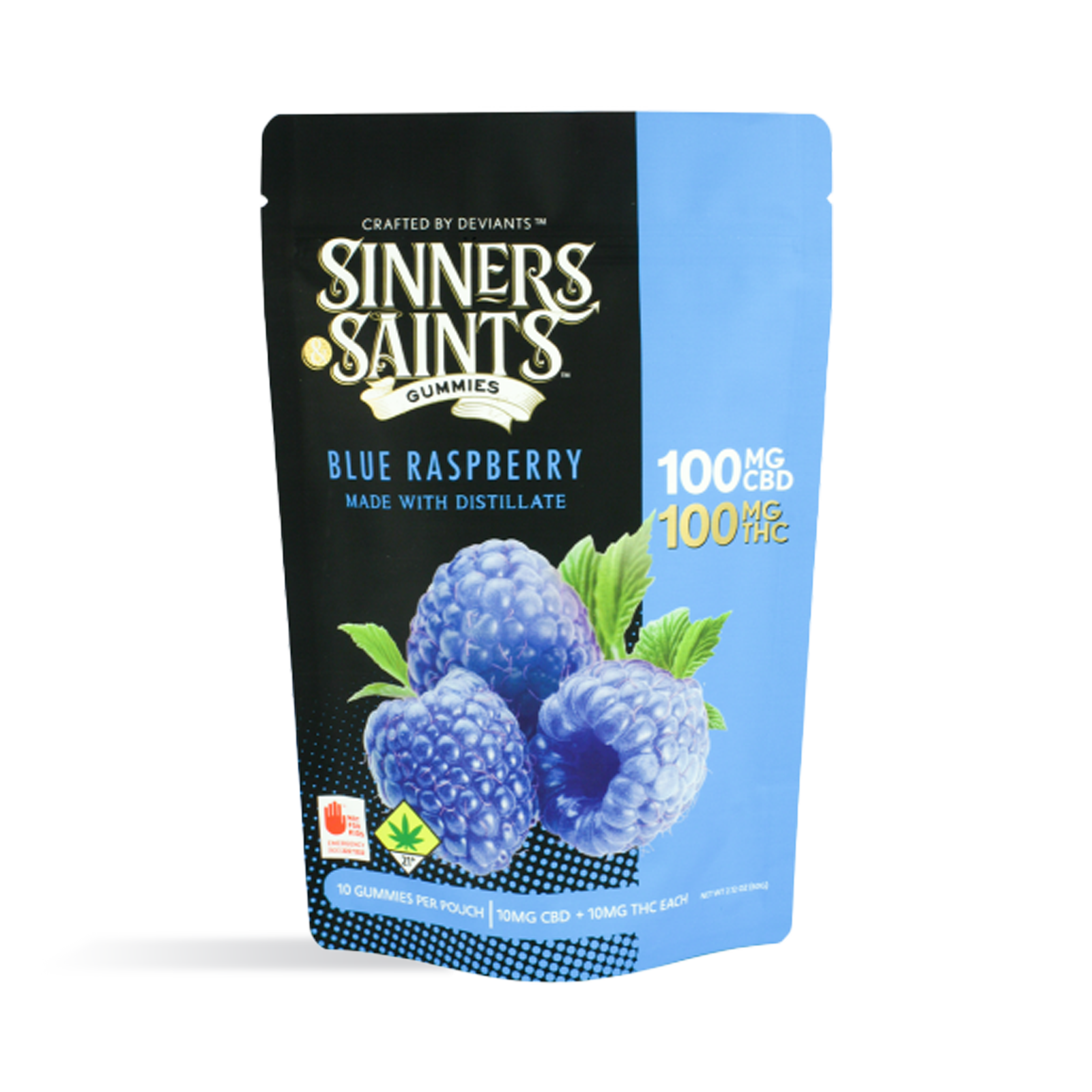 Photograph of product: 1:1 Blue Raspberry Gummies