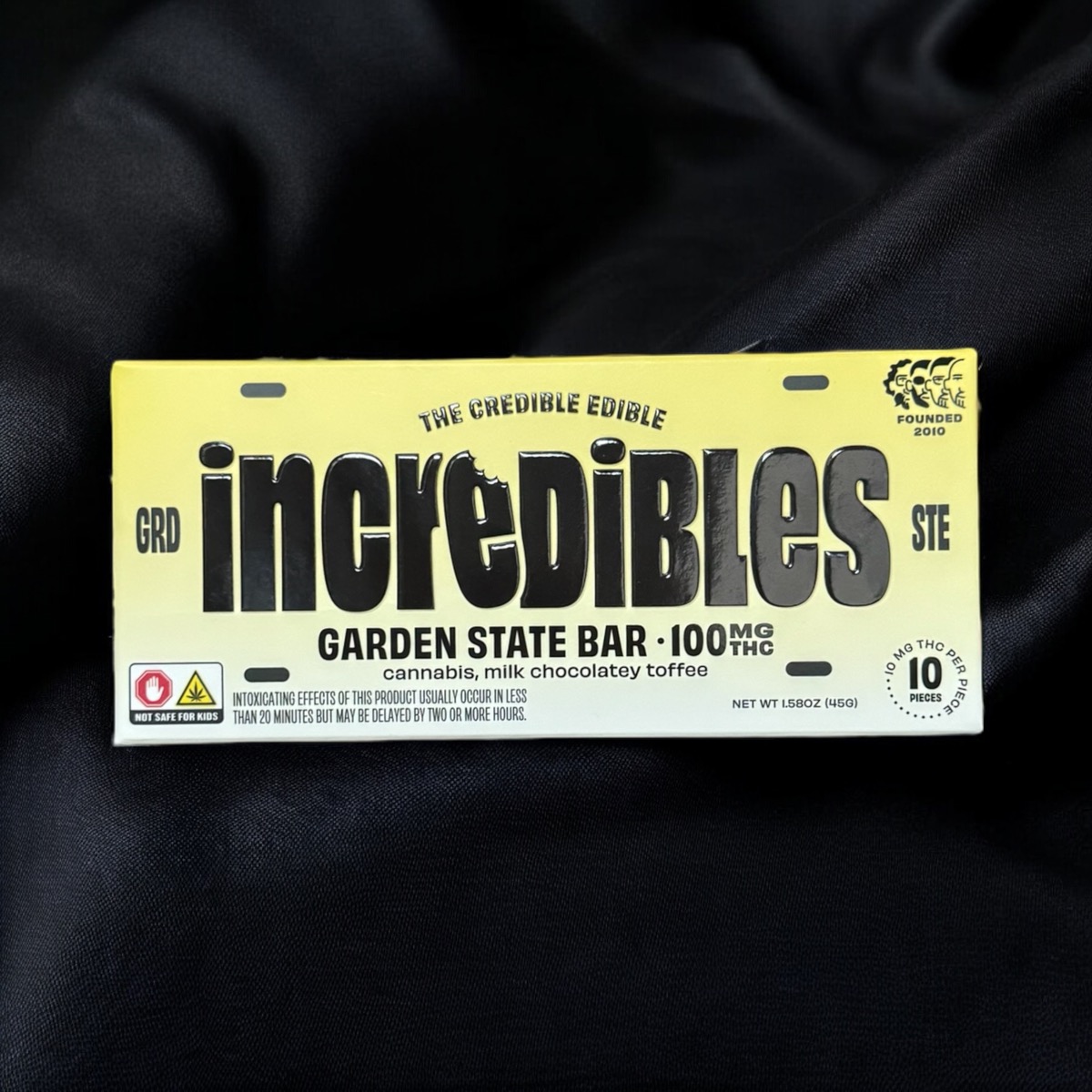 Photograph of product: Incredibles Chocolate 100mg - Garden State
