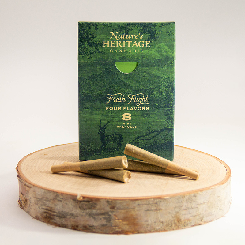 Photograph of product: Flight Pack | 4g | Pre-Roll 8 pk | Nature's Heritage