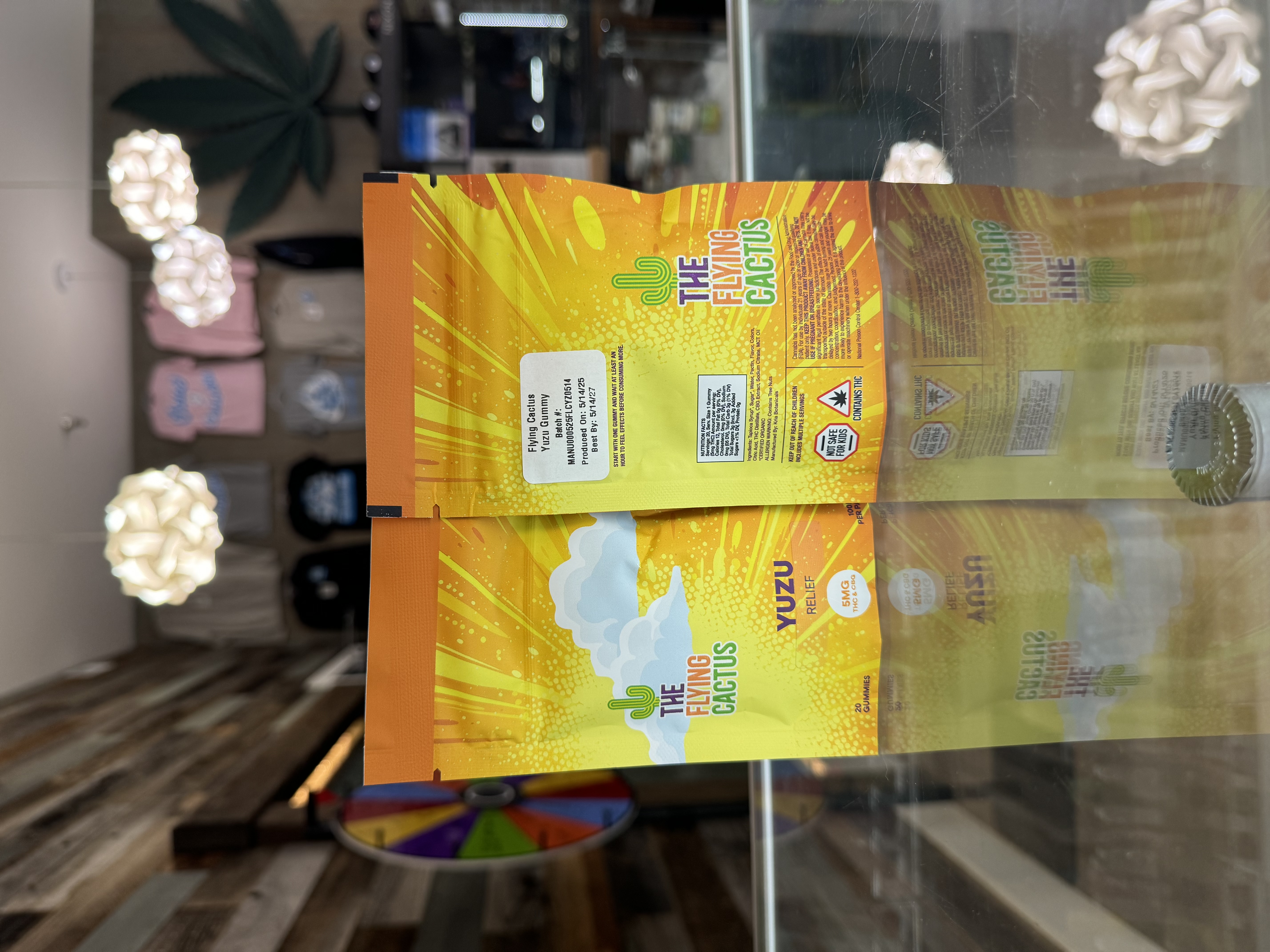 Photograph of product: Flying Cactus Yuzu 100mg TH-oui + CBG Relief Gummies