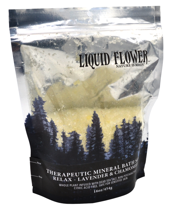 Photograph of Product: Liquid Flower | Mineral Bath Soak +Lavender & Chamomile | 454G