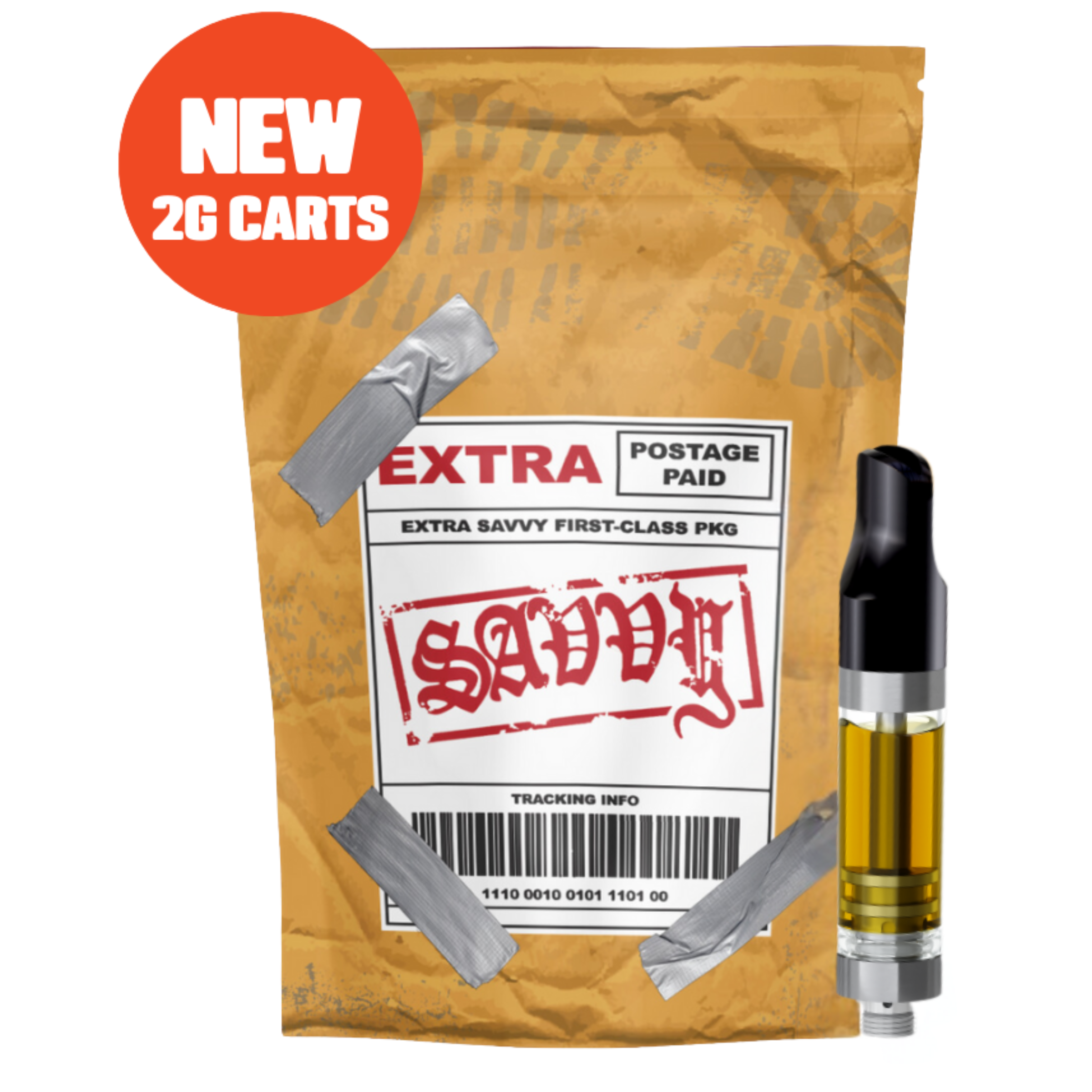 Photograph of product: Extra Savvy | Cartridge | White Widow | 2.0g