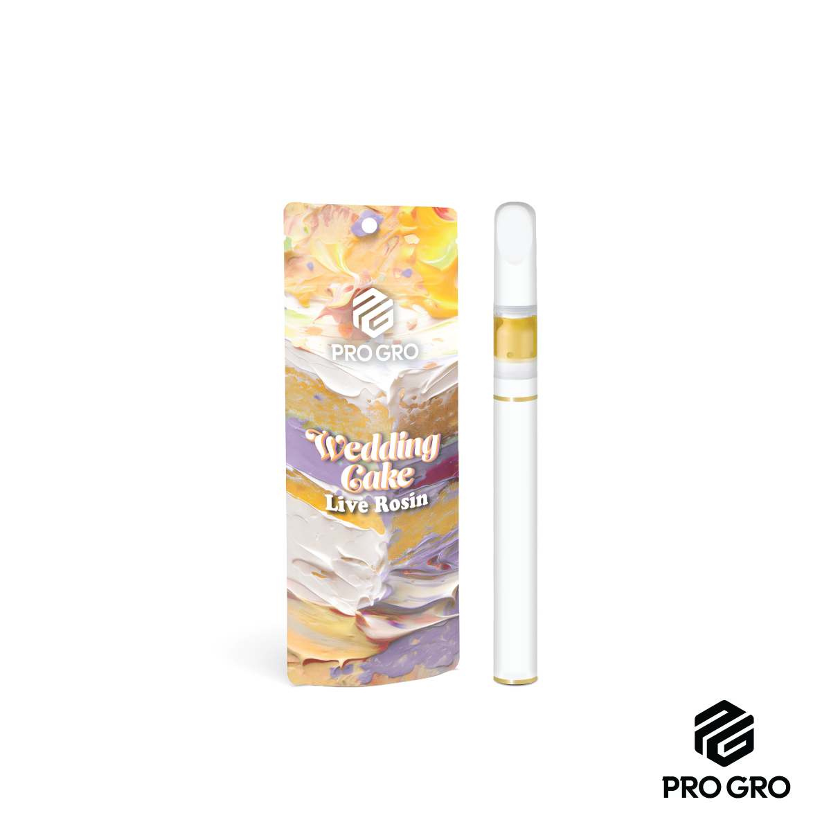 Photograph of product: Wedding Cake Live Rosin Disposable - .5g