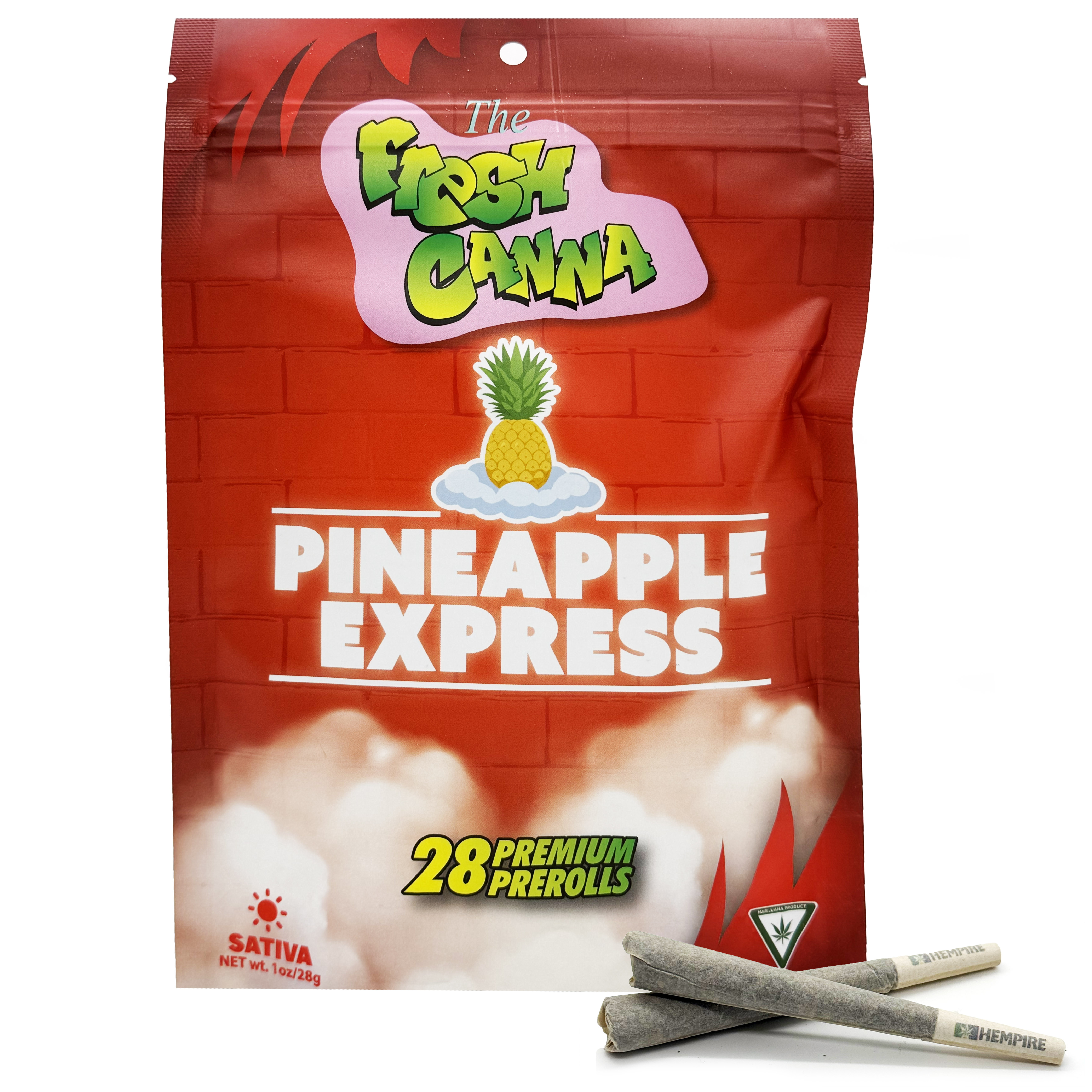 Photograph of product: Fresh Canna Pineapple Express 28pk Prerolls Rec