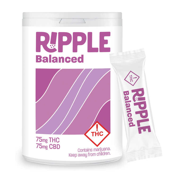 Photograph of product: Ripple | 1:1 Thc/Cbg Quick Dissolve Powder Balance  |  | 100mg