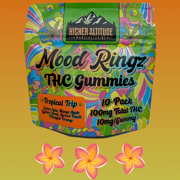 Photograph of product: Mood Rings Gummies - Tropical Trip - Oui'd - 100mg